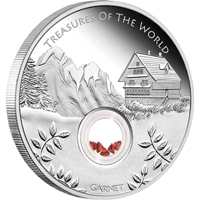 2013 1oz Silver Proof Locket Coin - TREASURES OF THE WORLD